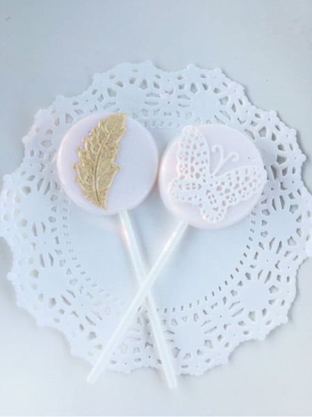 Pink and Gold Lollipop - Pink and gold favor - Pink and gold Baby Shower - Pink and Gold Party - Pink Lollipop - Lollipop Favor - Pink