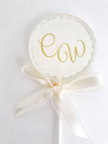 Personalized Lollipop - Customized Lollipop - Personalized Favor - Customized Favor -Wedding Lollipop - Personalized Initials  - Customized