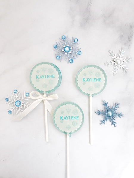 Snowflake Favor - Frozen Favor - Frozen Lollipop Favor - Winter Wedding Favor  - Snowflake  Favor - Snowflake - Lollilollies
