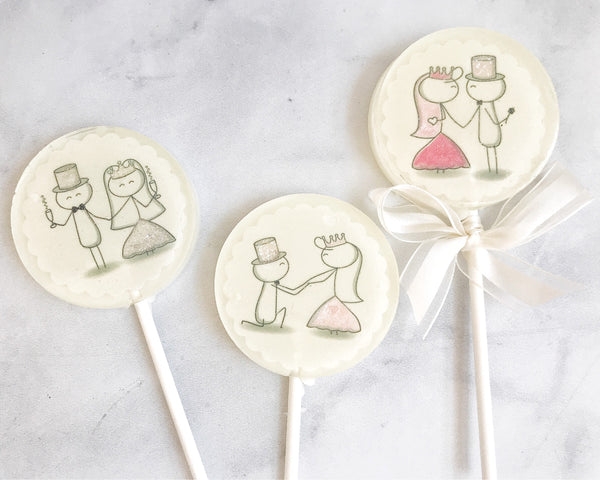 Lollipop Wedding Favor - Wedding Favor Lollipop - Bride and Groom - Unique Wedding Favor for guests - Couple Wedding Shower - Set of 24