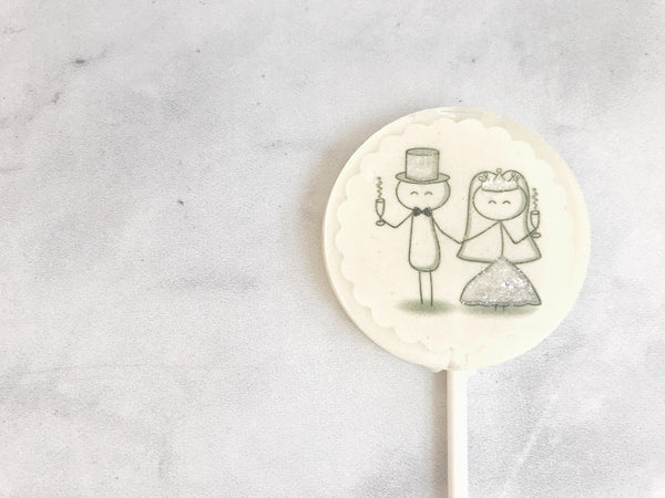 Lollipop Wedding Favor - Wedding Favor Lollipop - Bride and Groom - Unique Wedding Favor for guests - Couple Wedding Shower - Set of 24