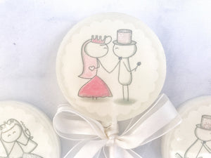 Lollipop Wedding Favor - Wedding Favor Lollipop - Bride and Groom - Unique Wedding Favor for guests - Couple Wedding Shower - Set of 24