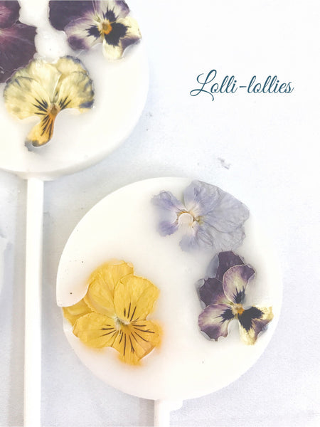 Edible Flower Lollipops -Set of 6