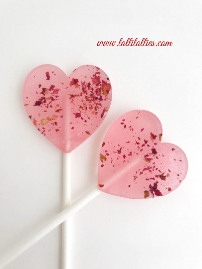 Roses and Rosé Wine Lollipops - Set of 10 lollies