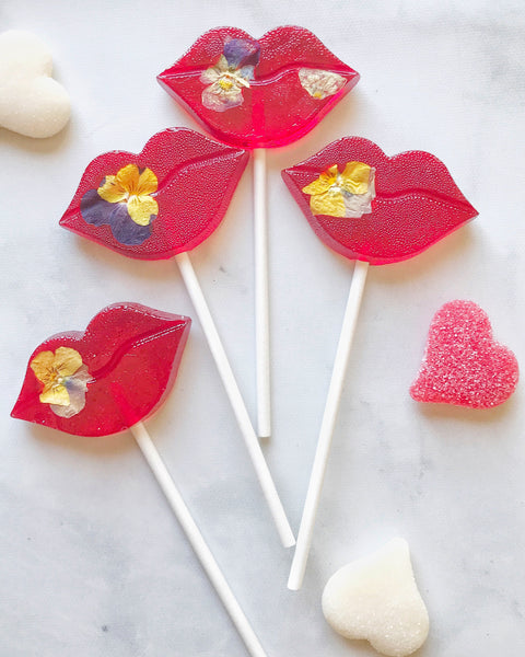 Red Lips Lollipops - Valentine Day Lollipop - Set of 6