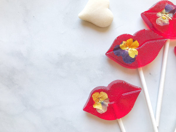 Red Lips Lollipops - Valentine Day Lollipop - Set of 6