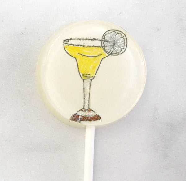 Party Favor Lollipops - Cocktail Favor Lollipop - Hand Painted  - Wedding Favor Lollipop - Party supplies - Party Candy Favor - Set of 6