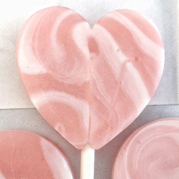 Strawberry and Cream Lollipops -  Spring Wedding Favor - Summer Wedding -  Pink and White Wedding Favor - Pink birthday favor - Lollilollies